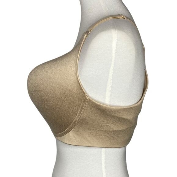 Cacique Invisible Backsmoother Bra Beige Lightly Lined No-Wire Size 46D #1123045 - Picture 7 of 13